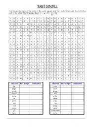 English Worksheet: Past Simple wordsearch