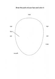 English worksheet: Parts of face