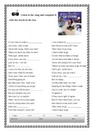 English Worksheet: Song father and son