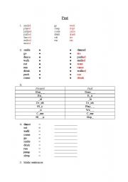 English worksheet: Introduction to simple past