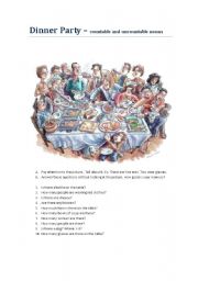 Dinner Party - Countable and Uncountable nouns