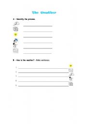 English worksheet: The weather