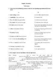 English worksheet: verb tenses