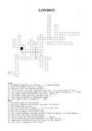 English worksheet: London_crosswords