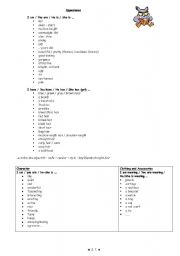 English Worksheet: Appearance, peoples description, synthesis