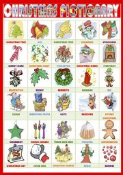 English Worksheet: Christmas pictionary