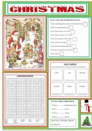 English Worksheet: CHRISTMAS ACTIVITIES