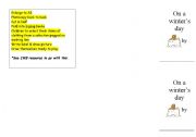 English Worksheet: on a winter day
