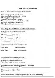 English Worksheet: present simple- practice