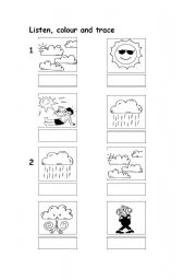 English Worksheet: Weather listening activity