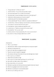 English Worksheet: Reported Speech