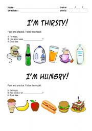 English Worksheet: FOOD & DRINKS