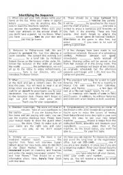 English Worksheet: Identifying sequence - talk