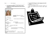 English worksheet: BIOGRAPHY and INTERVIEW