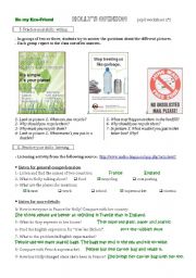 English Worksheet: The second step of a lesson plan on recycling