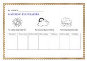 English worksheet: watching the weather