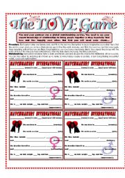 The LOVE Game - Love and Relationship Matchmaking Activity