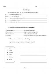 English worksheet: test paper