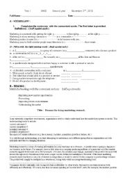 English Worksheet: English for marketing