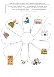 English Worksheet: classroom rules