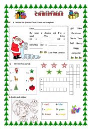 English Worksheet: Christmas