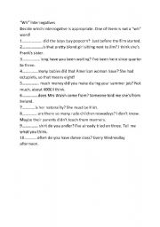 English worksheet: Using interrogatives