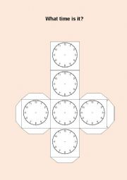 English Worksheet: Time dice game  