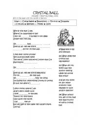 English worksheet: Crystal Ball