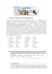 English Worksheet: Mamma Mia movie handout