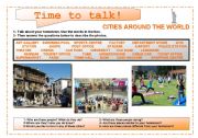 English Worksheet: Time to talk (6): Cities around the world.