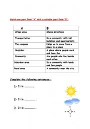 English Worksheet: social studies