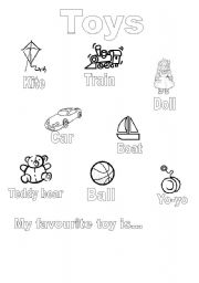 English Worksheet: Toys