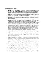 English Worksheet: Law and Crime