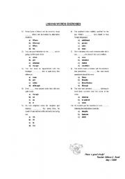 English worksheet: Linking Words Exercises 2