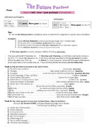 English Worksheet: The Future Perfect