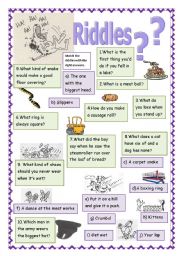 English Worksheet: Riddles