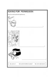 English worksheet: asking for permission