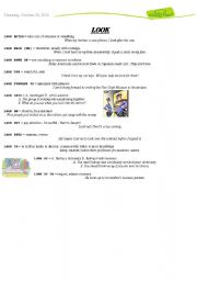 English worksheet: Phrasal verb LOOK