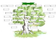 English Worksheet: Describing my family - family tree