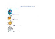 English worksheet: What s the Weather like?