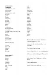 English worksheet: APPEARANCE and PERSONALITY