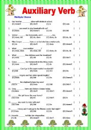 Auxiliary Verb - Revision - with answers