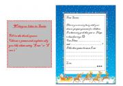 English Worksheet: Letter to Santa