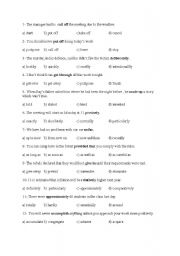 English Worksheet: phrasal verbs