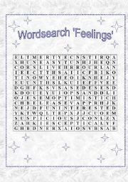 English Worksheet: wordsearch Feelings