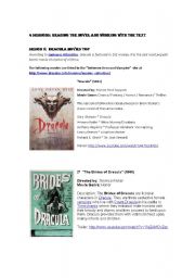 English Worksheet: Dracula: reader and film trailers. A didactic unit.