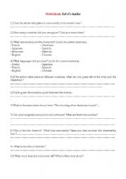 English Worksheet: Babel trailer