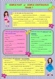 SIMPLE PAST TENSE AND PAST CONTINUOUS TENSE