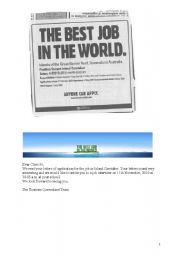 English Worksheet: job interview