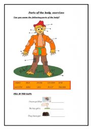 English Worksheet: Parts of the body